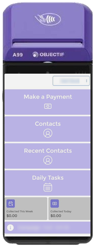 The Casa handheld payment terminal front view
